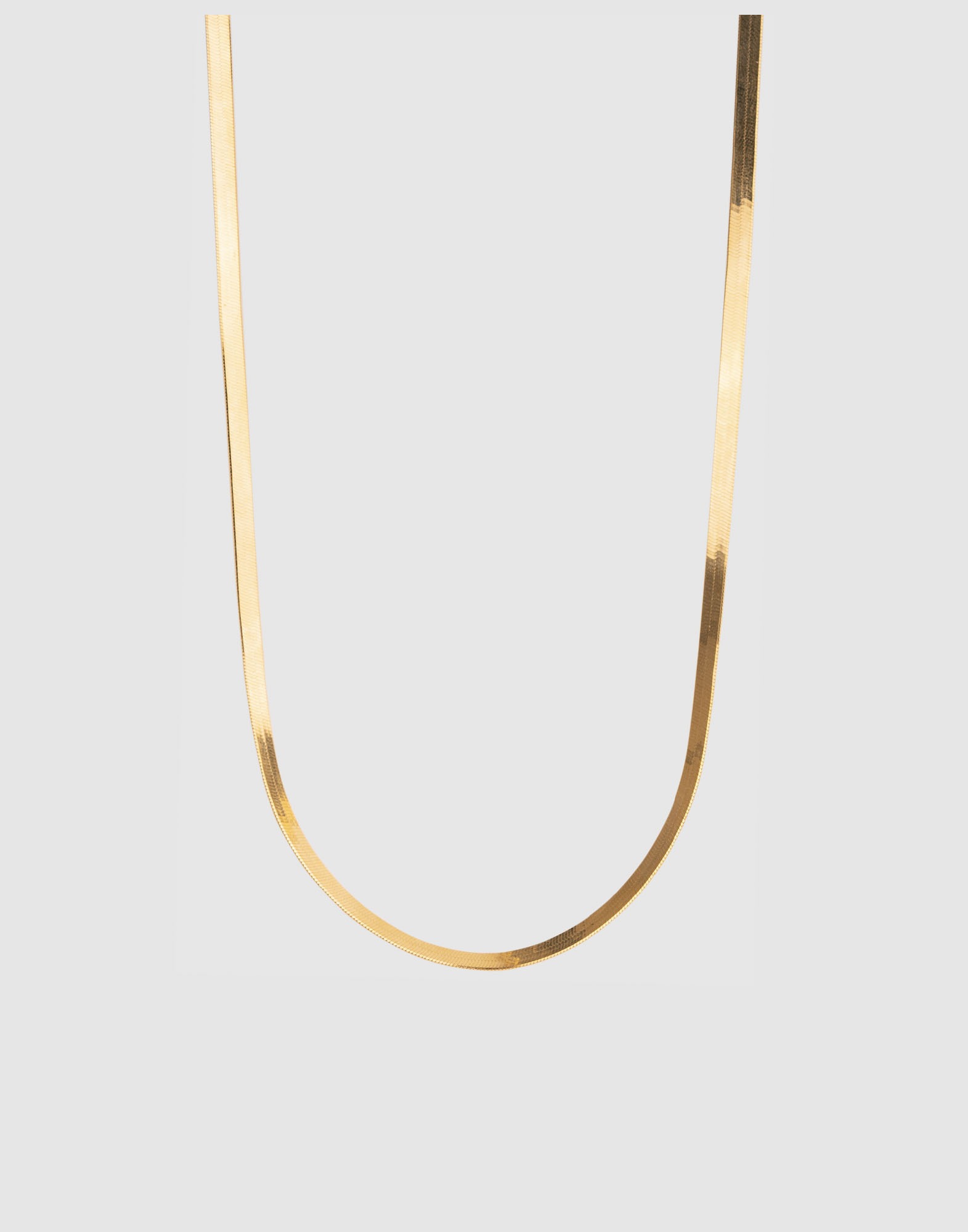 Snake chain thin necklace (18k gold plated)