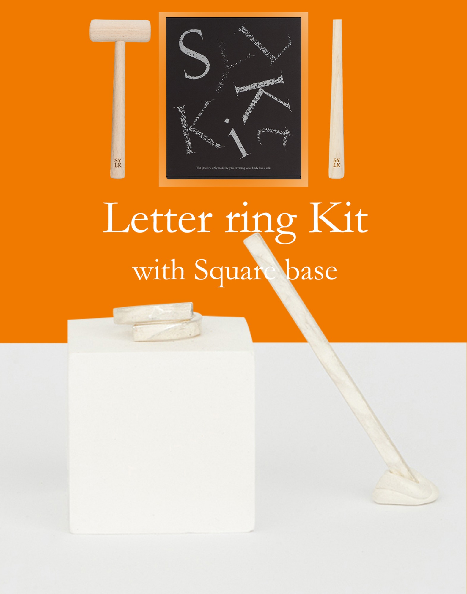 [Limited edition] Letter ring kit with square base